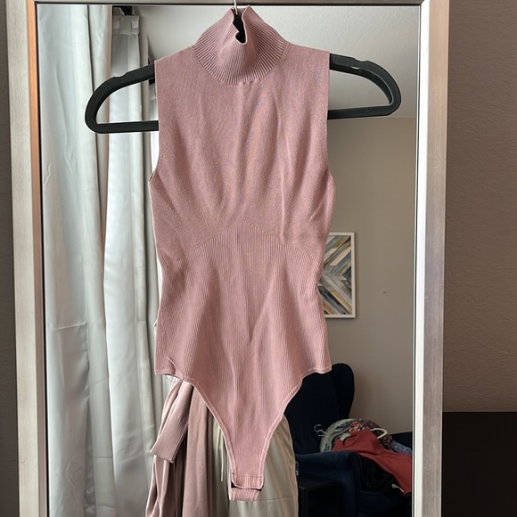 Express / 2 piece sweater set + bodysuit / dusty pink - Picture 3 of 11